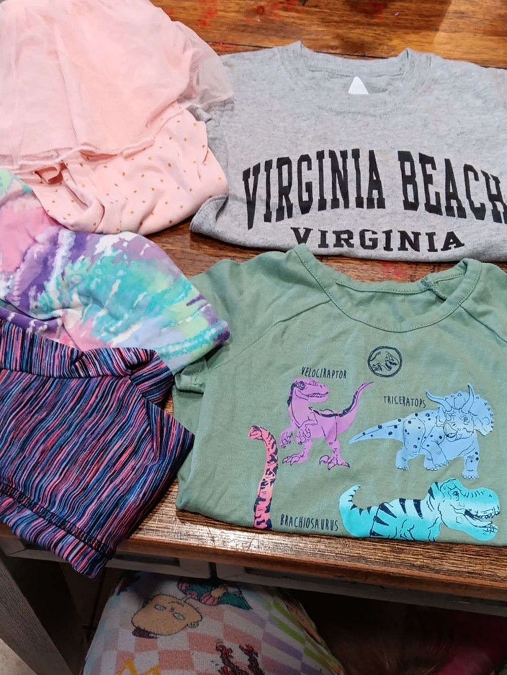 Girls  3 Pants And 2 Shirts Bundle.